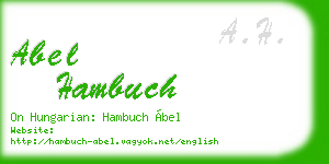 abel hambuch business card